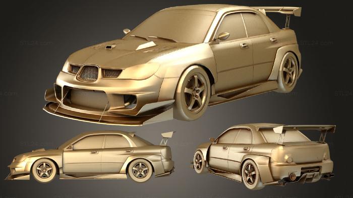 Автомобили и транспорт (Subaru WRX STI 2006, CARS_3516) 3D модель для ЧПУ станка